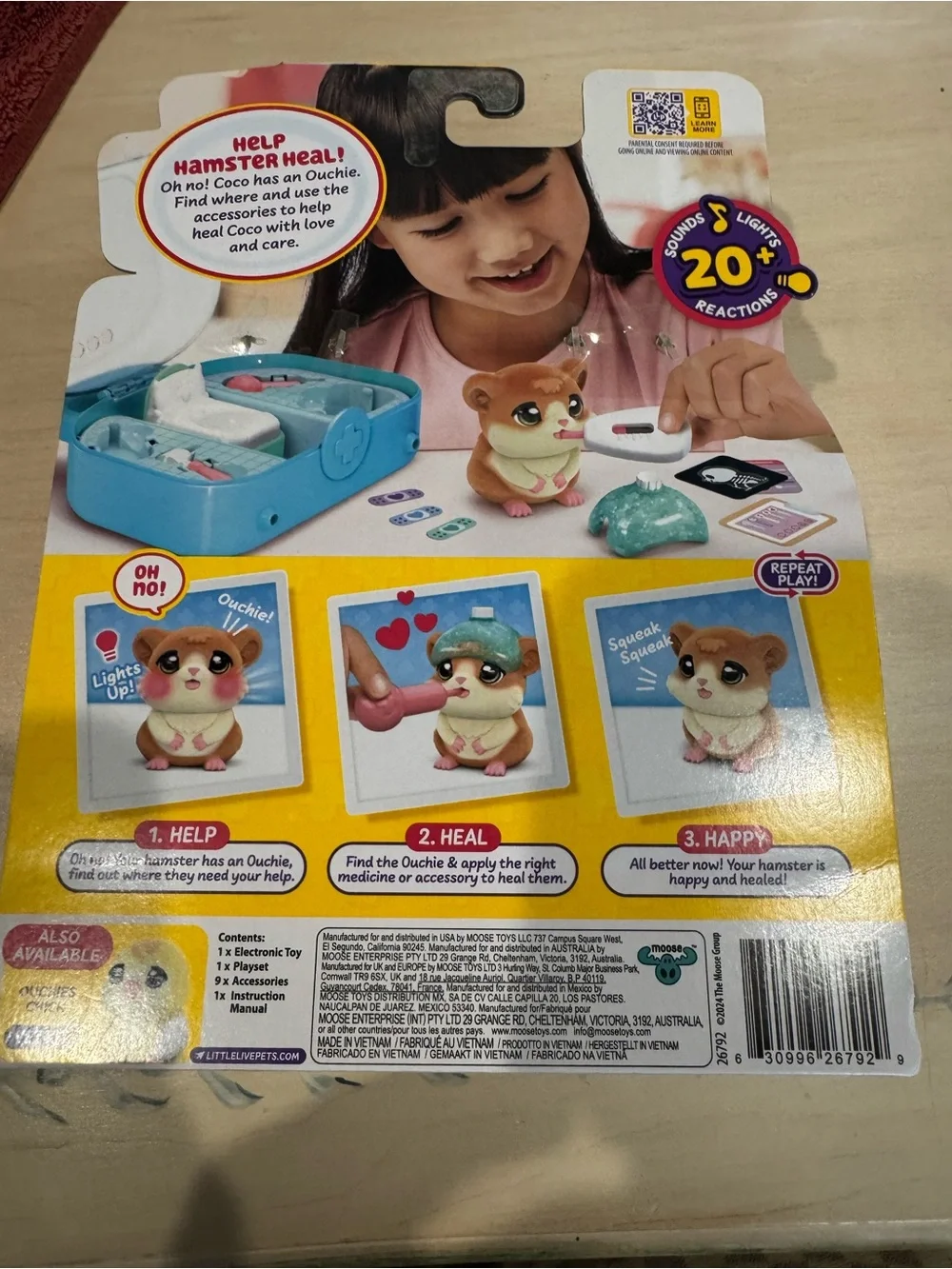 Little Live Pets Ouchies Coco Plush Pet Playset - Teal and Brown